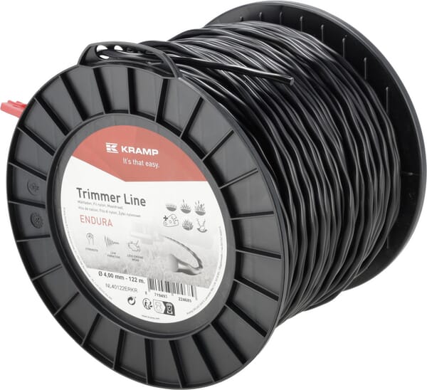 Trimmerschnur Ø4,0x122m, Oval Twist, schwarz, Kramp Endura (NL40122ERKR) von Kramp