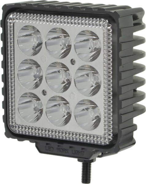 Arbeitsscheinwerfer LED, 27W, 500lm, eckig, blau, 105x60x117mm Deutschstecker, Punktstrahl, 9 LED's, Kramp aus der Kategorie Zubehör für Spritzentechnik