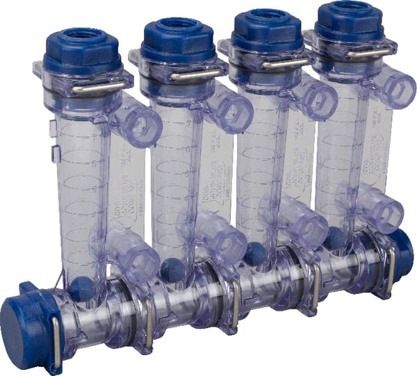 Durchflussmesser m. 4 Anschl. aus der Kategorie Zubehör für Spritzentechnik