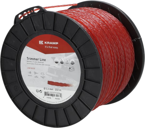 Mähfaden Ø 3.3mm 232m gedreht geräuscharm rot Kramp (NL33232TCKR) von Kramp