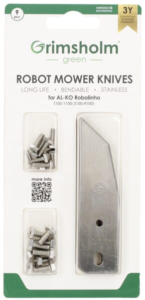 Messer, 9 Stck, passend zu Mähroboter AL-KO Robolinho (100, 1100...) (FGP1145) von Grimsholm