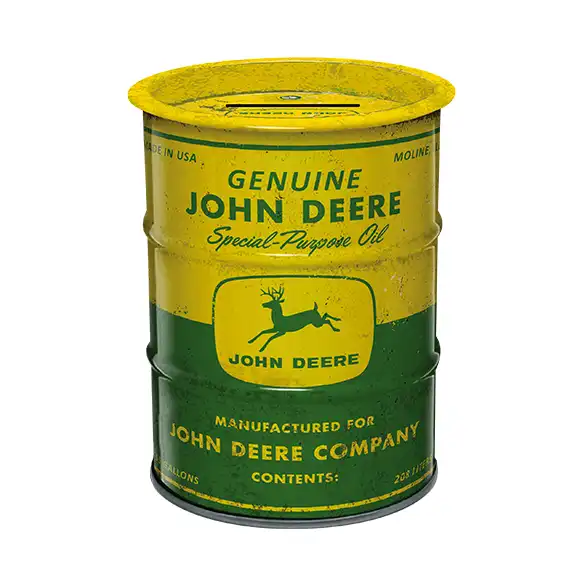 JOHN DEERE Ölfass-Spardose JOHN DEERE Ölfass-Spardose