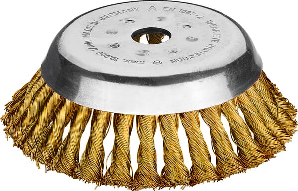 Unkrautbürste 155 x 20,0 mm Premium Messing Pro 30 Knoten (4755M001WB) von Lessmann
