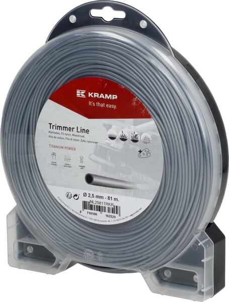 Mähfaden Ø 2.5mm 81m Titanium Power grau Kramp (NL2581TRKR) von Kramp
