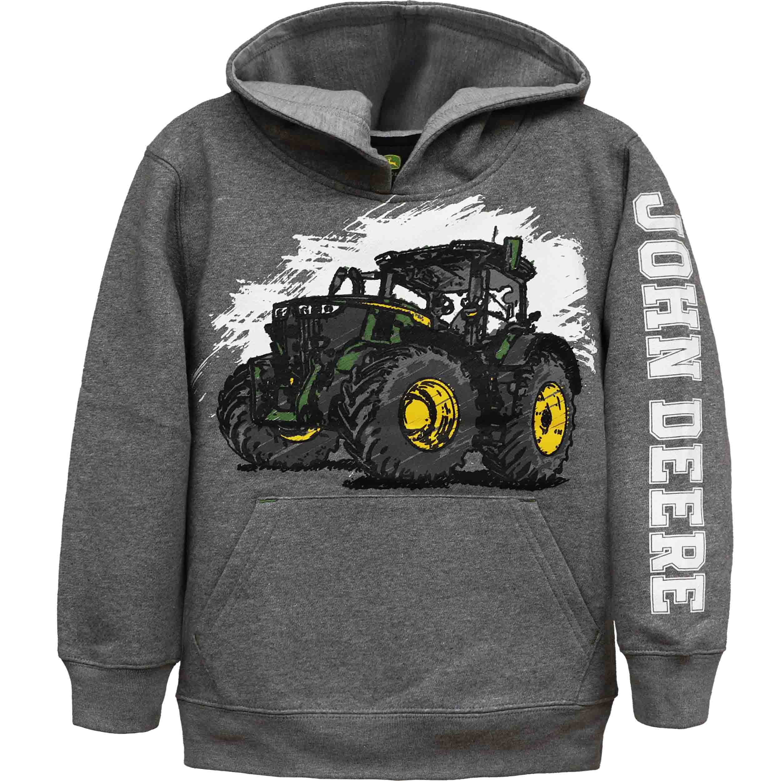 JOHN DEERE Fleece-Pullover Kinder Traktor Skizze