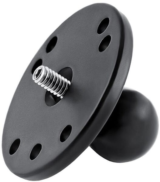 Kugeladapter mit runder Platte und 1/4 "-20 Gewindebolzen, Größe B / 1" Kugel aus der Kategorie GPS- und Lenksysteme