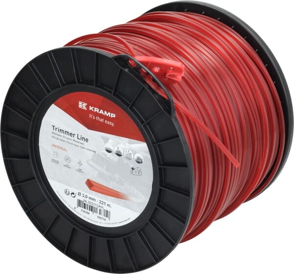 Mähfaden Ø 3mm 221m viereckig rot Kramp (NL30221SKR) von Kramp