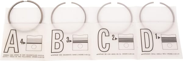 Piston ring kit, std (ED0082100460S) von Lombardini. Aus unserem Sortiment für Verbrennungsmotoren - Lombardini