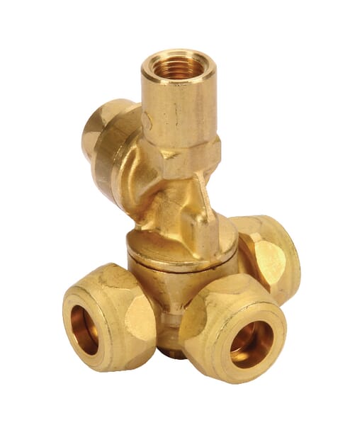 Düsenhalter 3-Wege 3/8" Außengewinde aus der Kategorie Spritzgestänge und Düsen