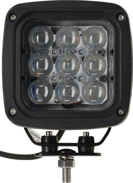 Arbeitsscheinwerfer LED, 45W, 4050lm, quadratisch, 12/24V, blau, 126x151x95mm Deutsch Stecker, Spotstrahl, 9 LED's aus der Kategorie Zubehör für Spritzentechnik