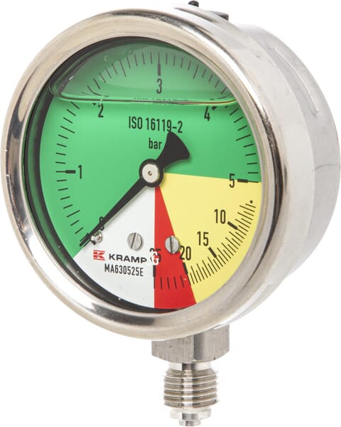 Manometer Ø63mm 0-5-20-25 1/4" BSP  Anschluss unten aus der Kategorie Regeltechnik