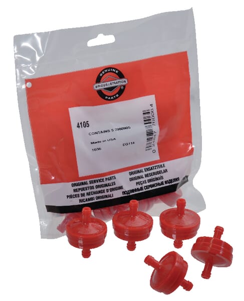 Kraftstofffilterset 5x 298090S (4105) von Briggs & Stratton. Aus unserem Sortiment für Verbrennungsmotoren - Briggs & Stratton