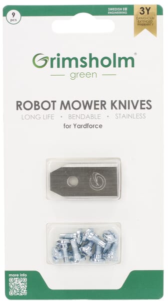 Messer, 9 Stck, passend zu Mähroboter Yardforce (FGP1180) von Grimsholm