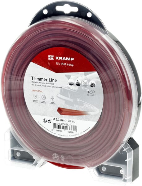 Mähfaden Ø 3.3mm 36m viereckig rot Kramp (NL3336SKR) von Kramp