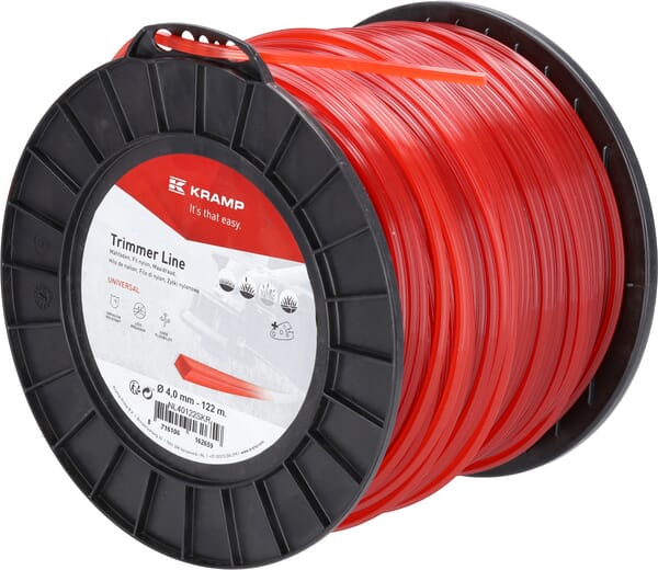 Mähfaden viereckig Ø 4mm 122m rot Kramp (NL40122SKR) von Kramp