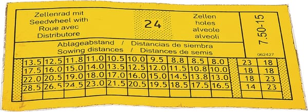 Aufkleber für Ablagedaten 24Z / für 7,50-15 Bereifung (200062427) – Becker