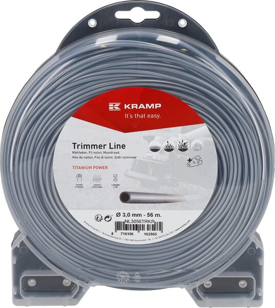 Mähfaden Ø 3mm 56m Titanium Power grau Kramp (NL3056TRKR) von Kramp