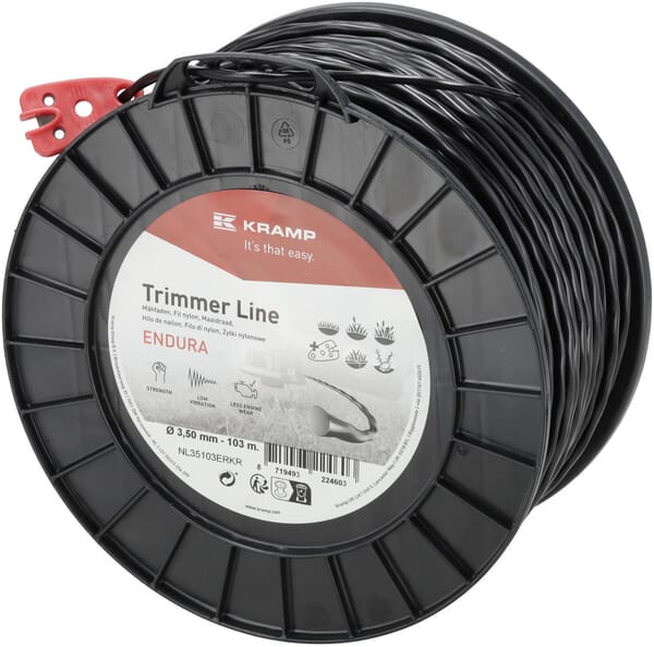 Trimmerschnur Ø3,5x103m, Oval Twist, schwarz, Kramp Endura (NL35103ERKR) von Kramp