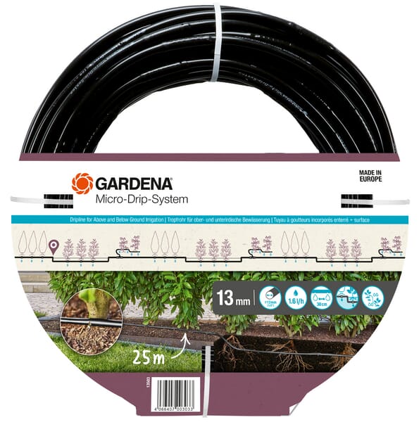 Micro-Drip Bewässerungsleitung 13mm (1/2"), 25m (GA13503) von Gardena