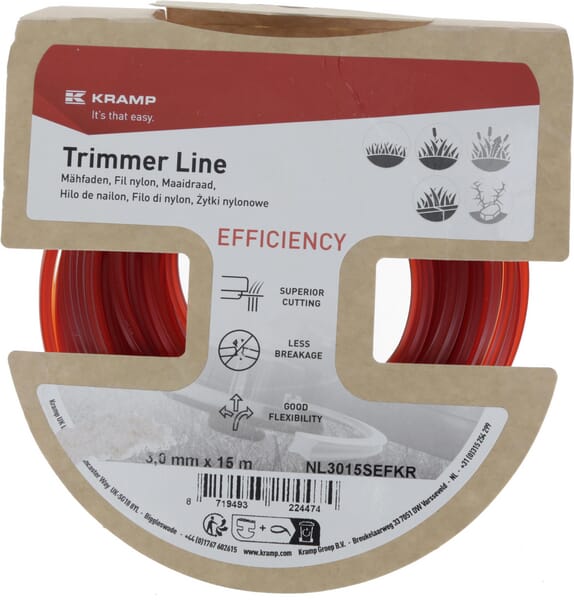 Mähfaden Ø 3.0mm x  15m Kramp Efficiency (NL3015SEFKR) von Kramp