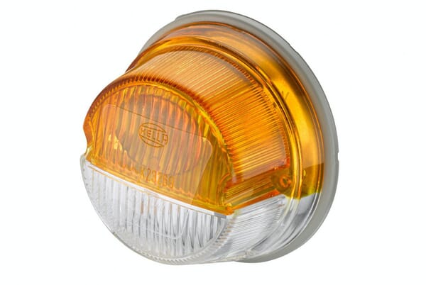 Beleuchtung Richtungs- und Positionslicht 18 / 3W, rund, 12V, gelb / transparent, Ø 78mm, Hella 2BE001259061