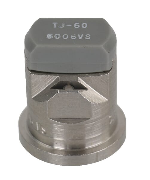 Doppelflachstrahldüse TJ 80° grau V2A aus der Kategorie Spritzgestänge und Düsen