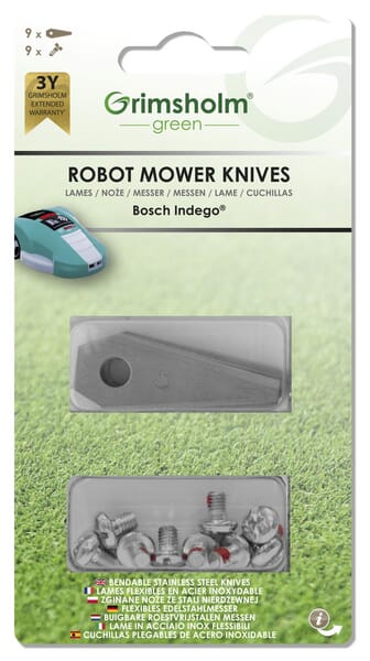 Messer, 9 Stck, passend zu Mähroboter Bosch Indego (FGP117) von Grimsholm