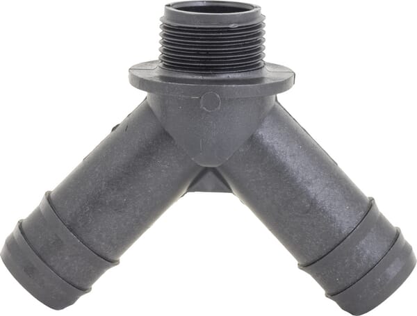Y-Stück, 45°+Schlauchanschluss, 2x25 mm/1x30 mm aus der Kategorie Schlauchanschlüsse