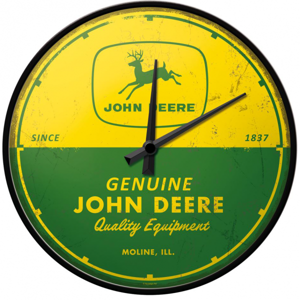 JOHN DEERE Wanduhr "Genuine Quality Equipment"