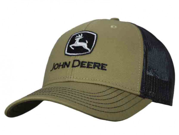 JOHN DEERE Cap mit Logo und Netzrücken Braun
