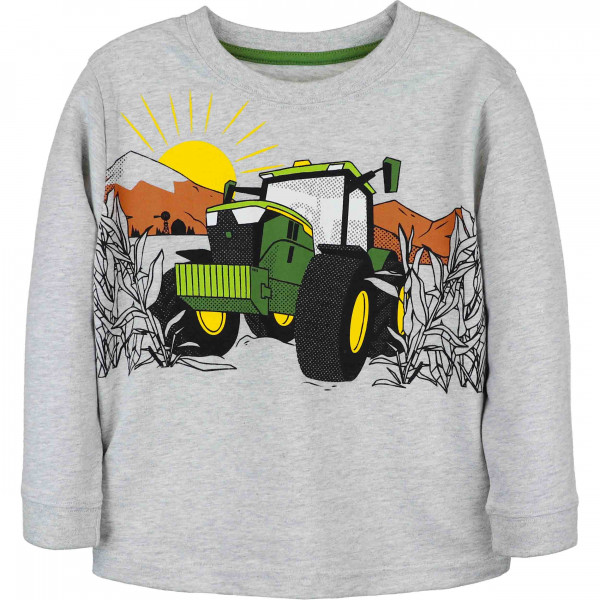 JOHN DEERE Kinder Toddler Sweatshirt mit Bild von Traktor im Feld
