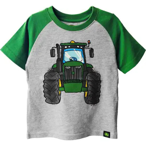 JOHN DEERE T-Shirt für Kleinkinder „Traktor von vorne und hinten“