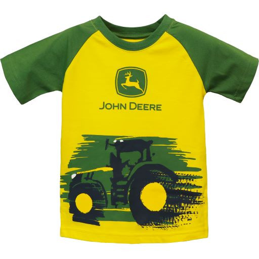 JOHN DEERE T-Shirt für Kleinkinder „Verschwommener Traktor“