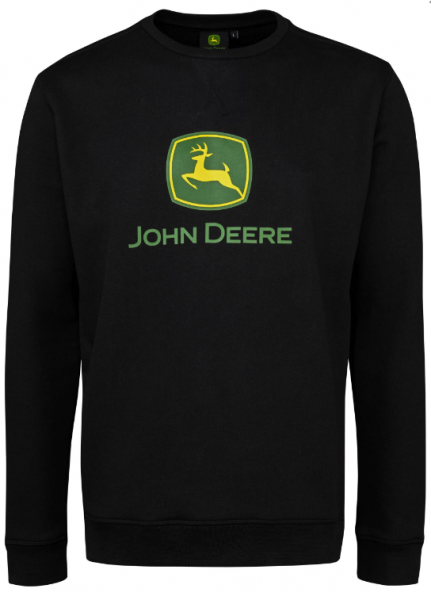 JOHN DEERE Sweatshirt mit Logo Schwarz