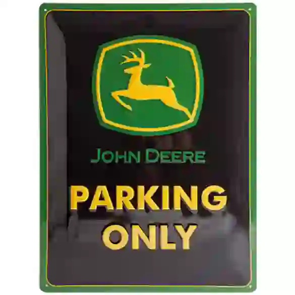 JOHN DEERE Blechschild "Parking Only" 15x20cm