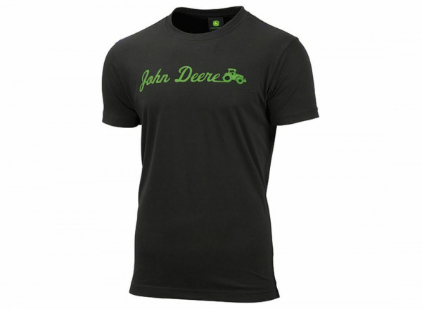 JOHN DEERE T-Shirt Herren Logo Schwarz